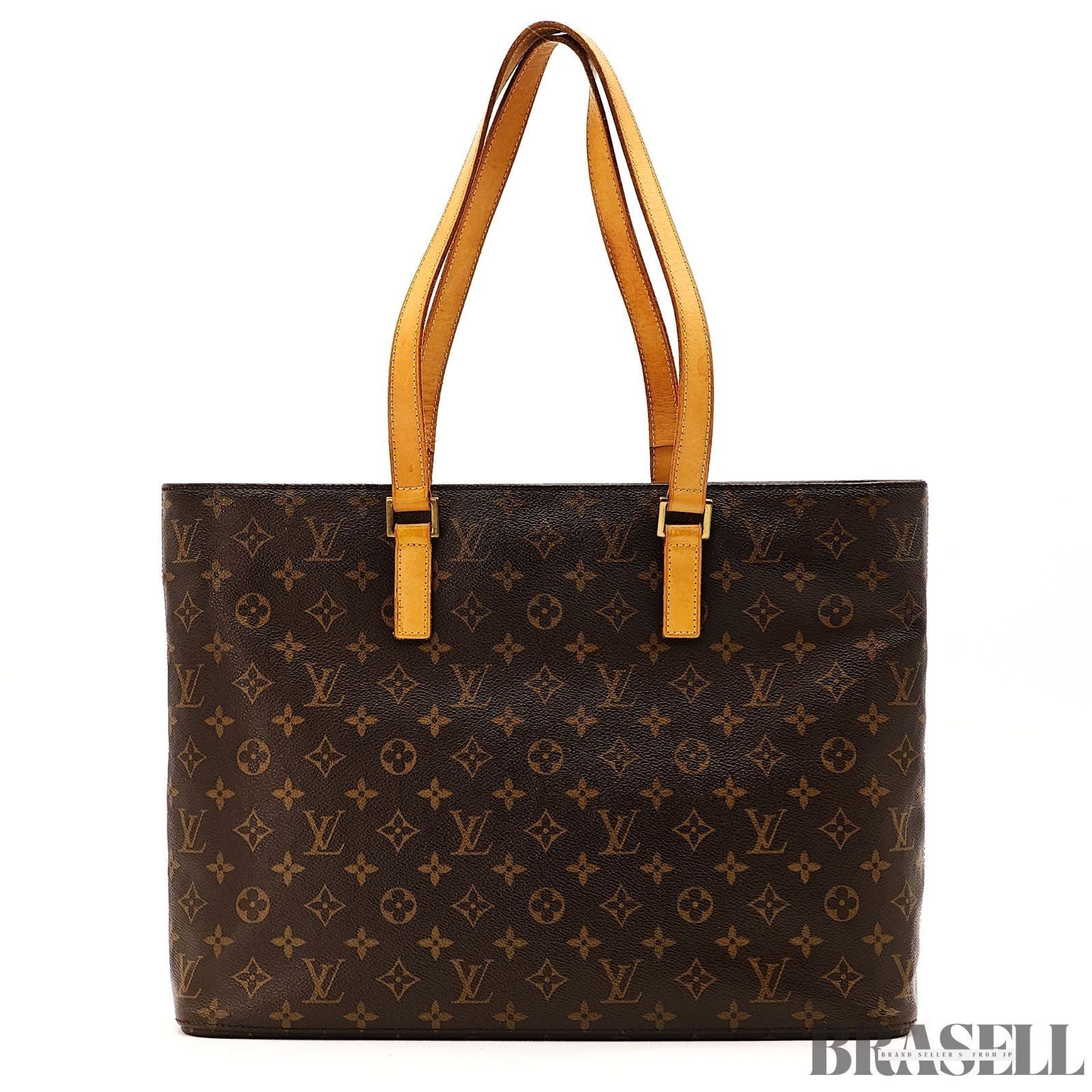 Louis Vuitton Luco M51155 Tote Bag Monogram Canvas Leather Brown Women’s
