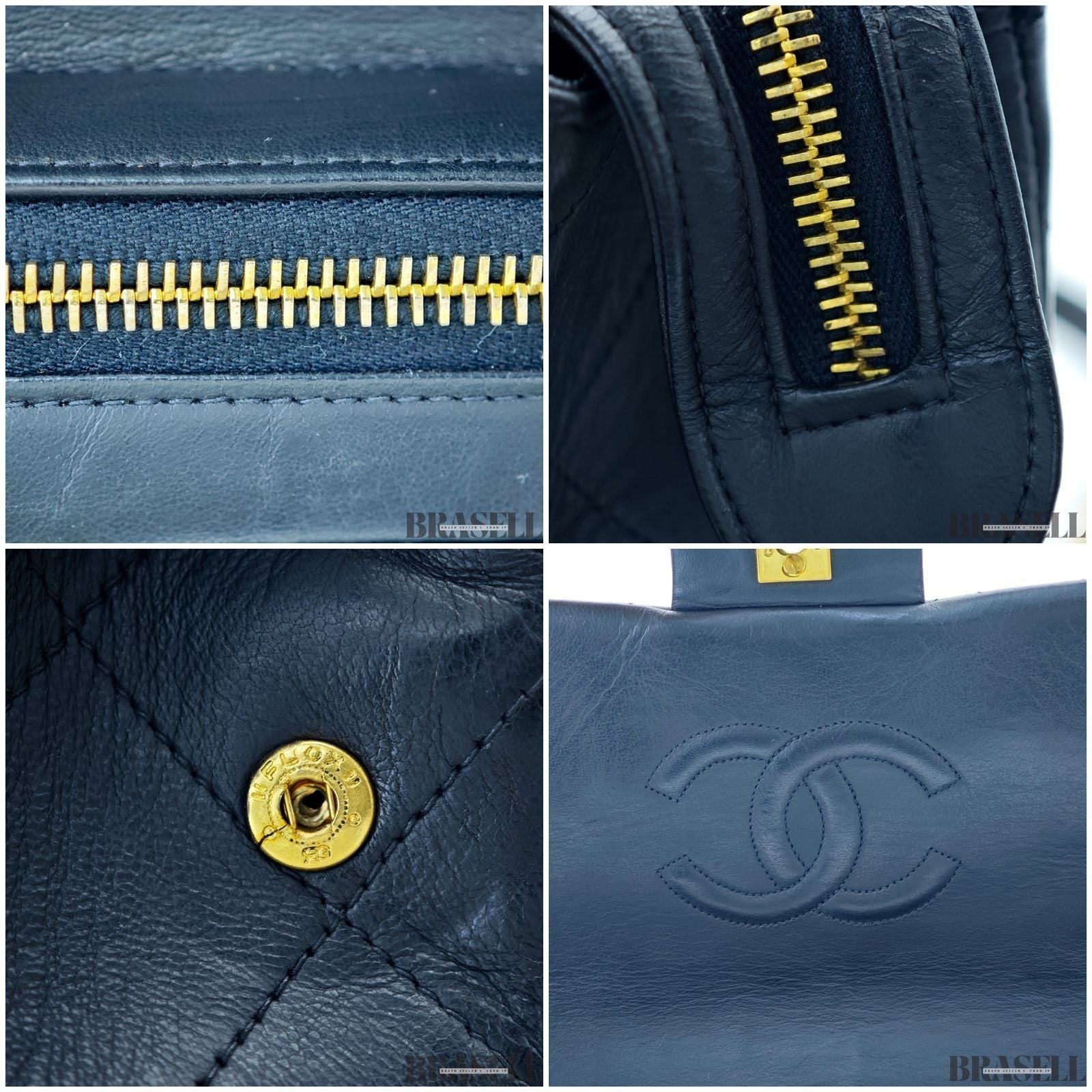Chanel Matelassé Vintage Square Backpack 4B000272 Bag Flap Black Ladies