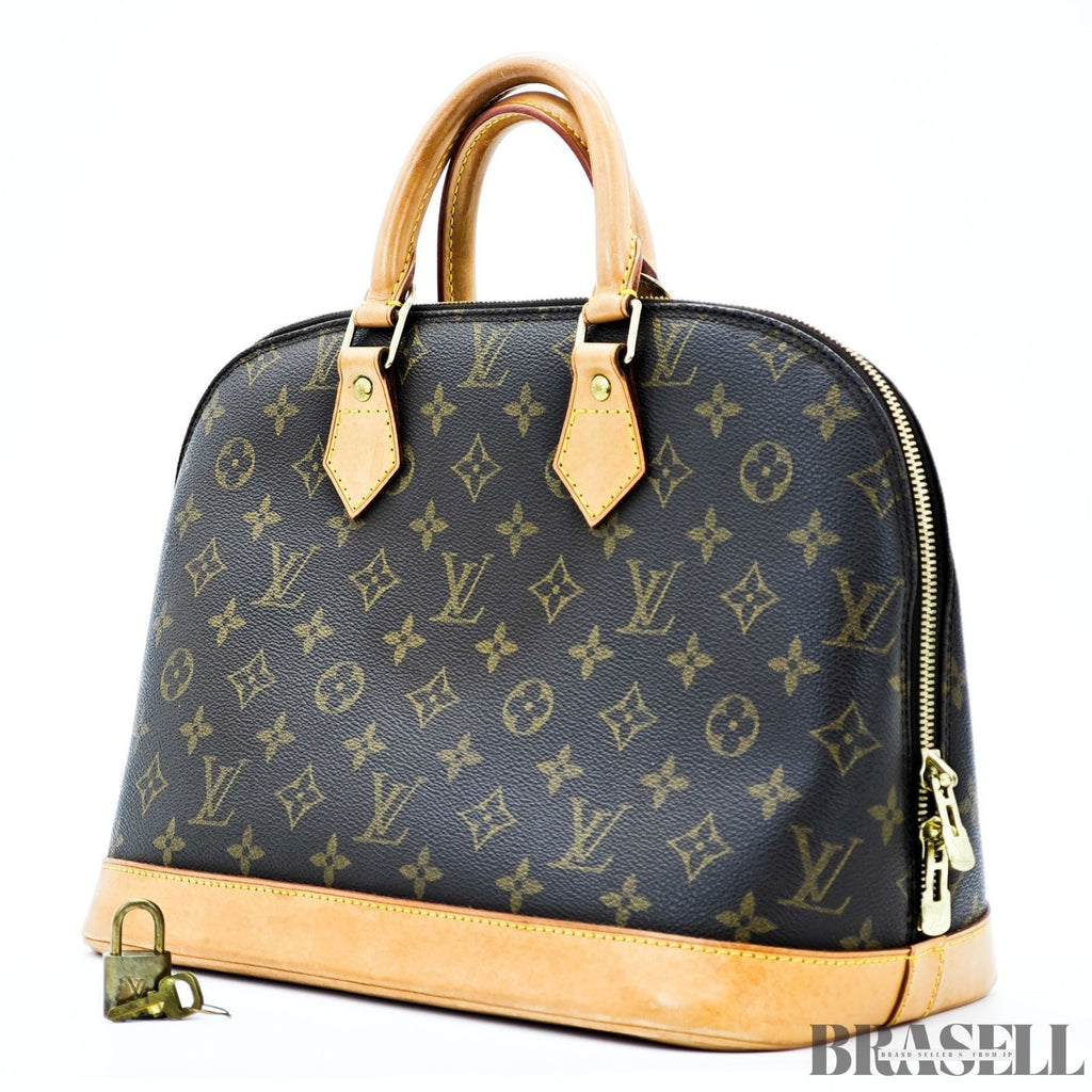 LOUIS VUITTON Alma PM M51130 Monogram Brown Handbag Women’s Padlock & Key
