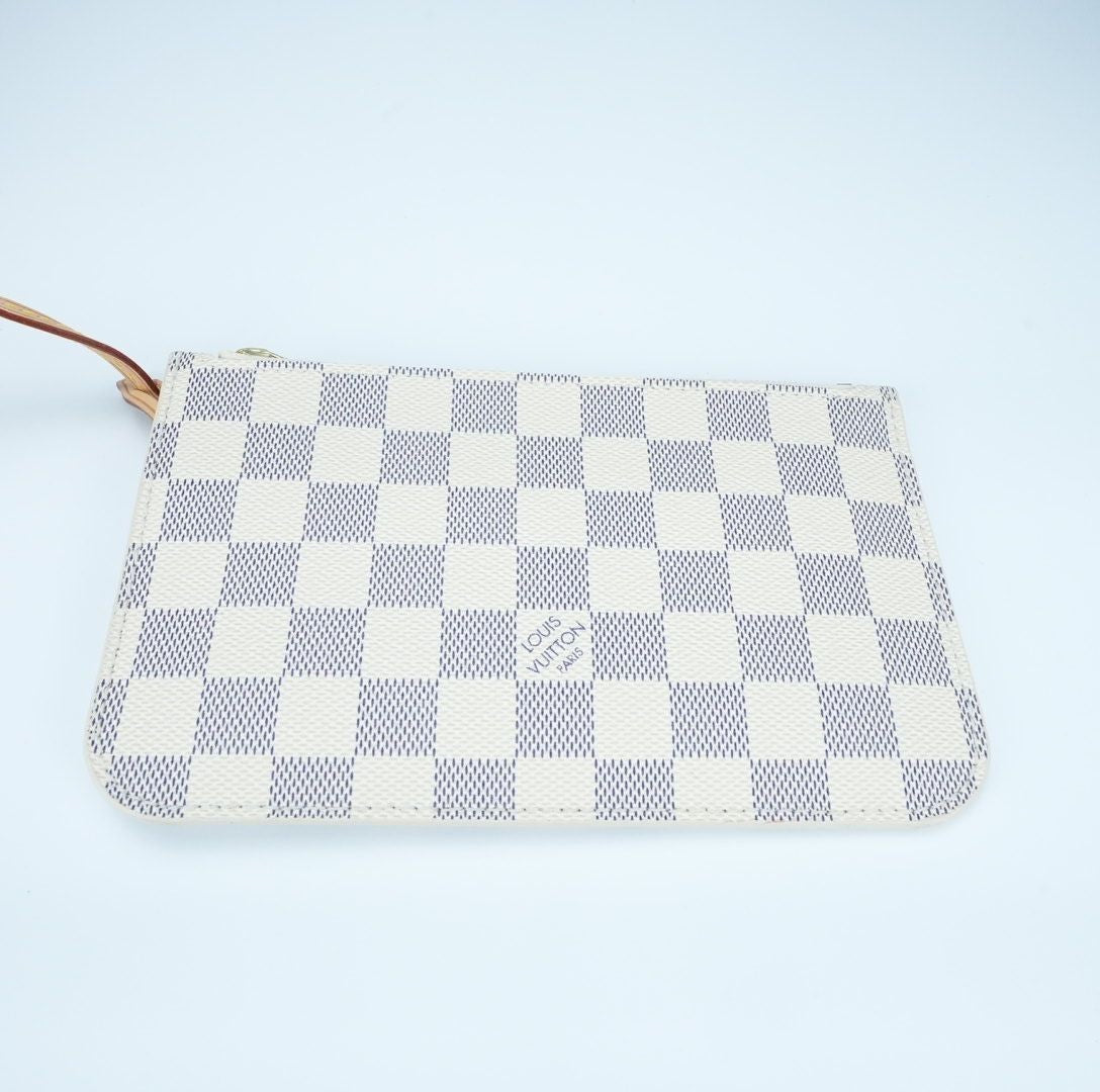 LOUIS VUITTON Damier Azur Neverfull PM N41362 Handbag Tote Bag with Pouch