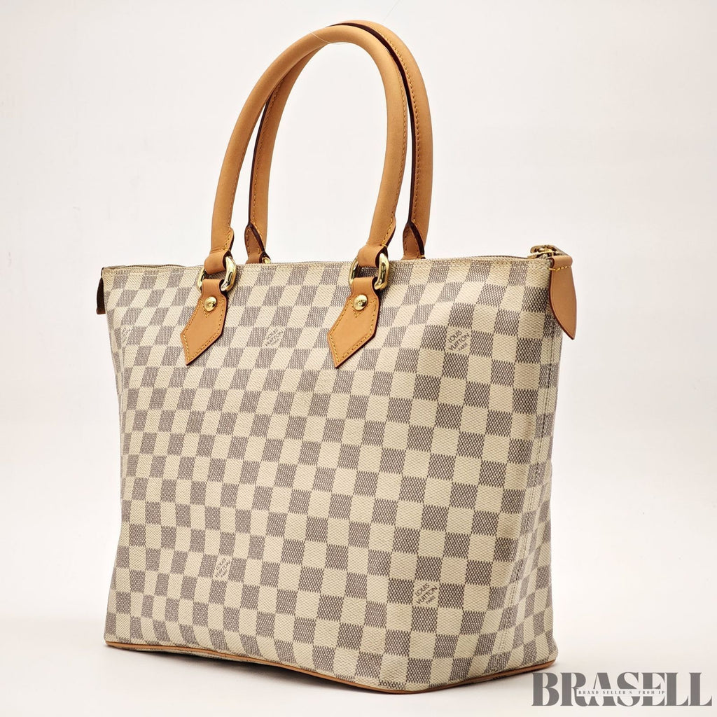 LOUIS VUITTON Saleya MM N51185 Tote Bag Damier Azur White Large Women's