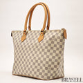 LOUIS VUITTON Saleya MM N51185 Tote Bag Damier Azur White Large Women's