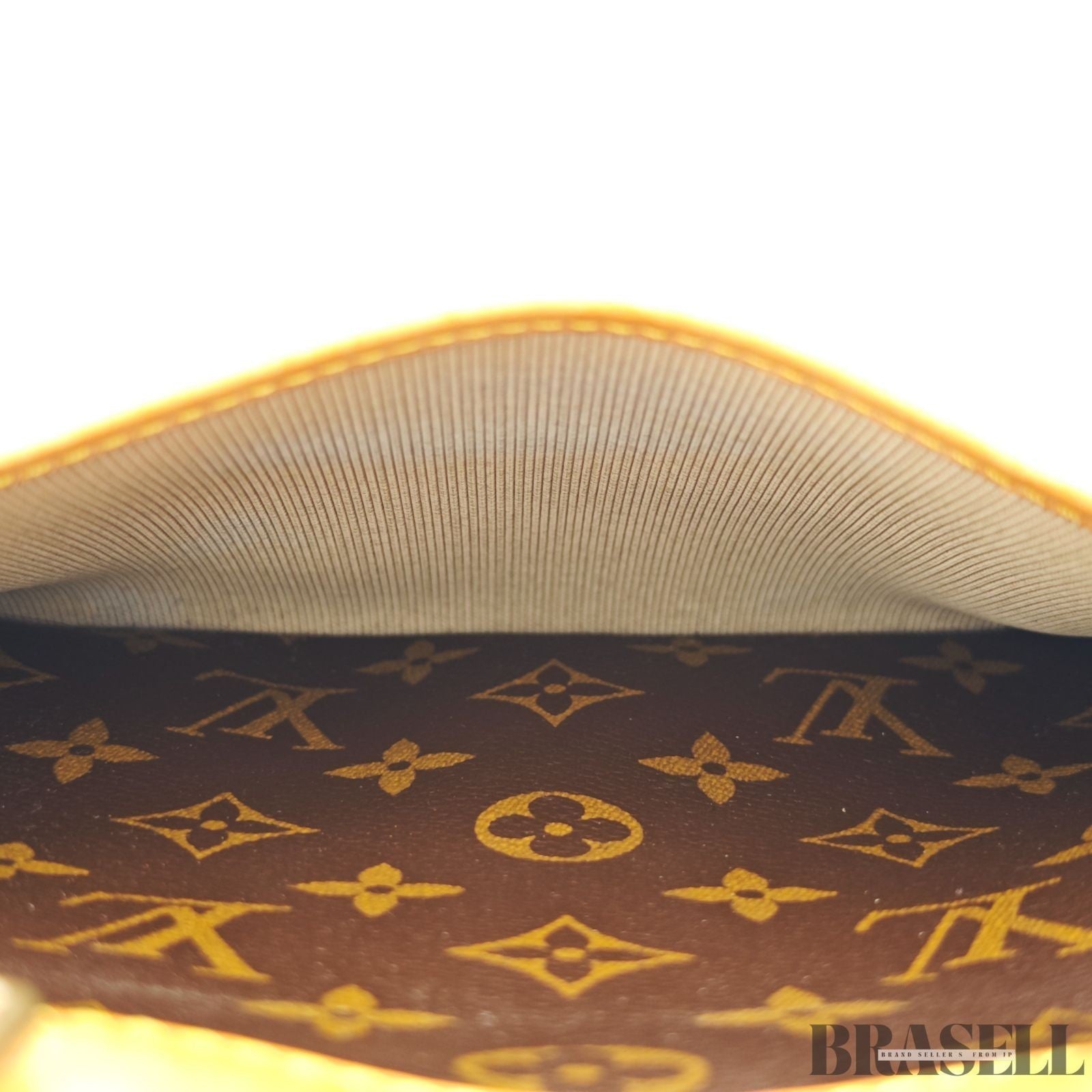 Louis Vuitton Trouville Monogram Handbag M42228 Tote Bag Brown PVC Leather Women