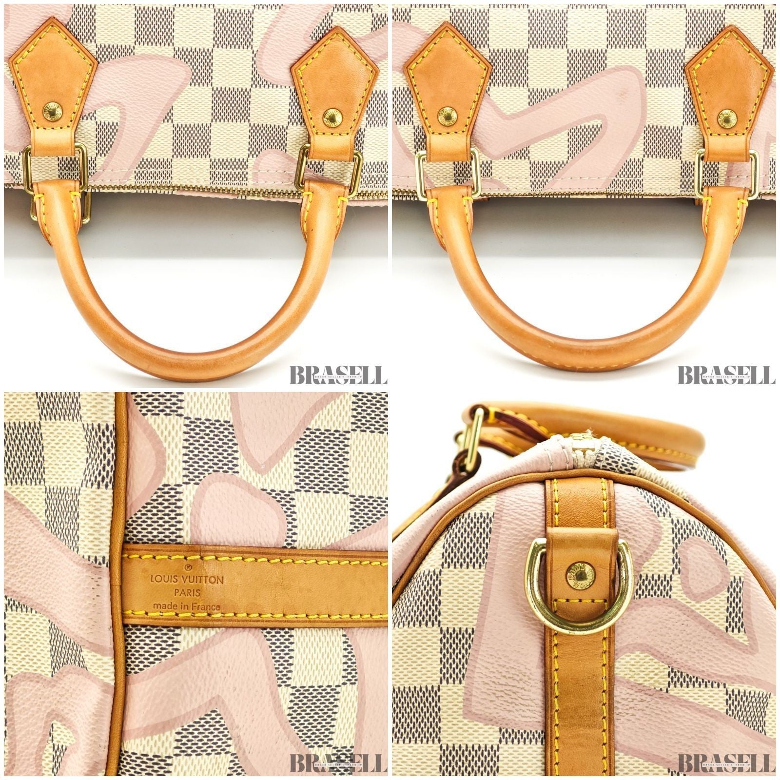 Louis Vuitton Speedy Bandoulière 30 Tahiti N41052 2Way Handbag Ivory Pink