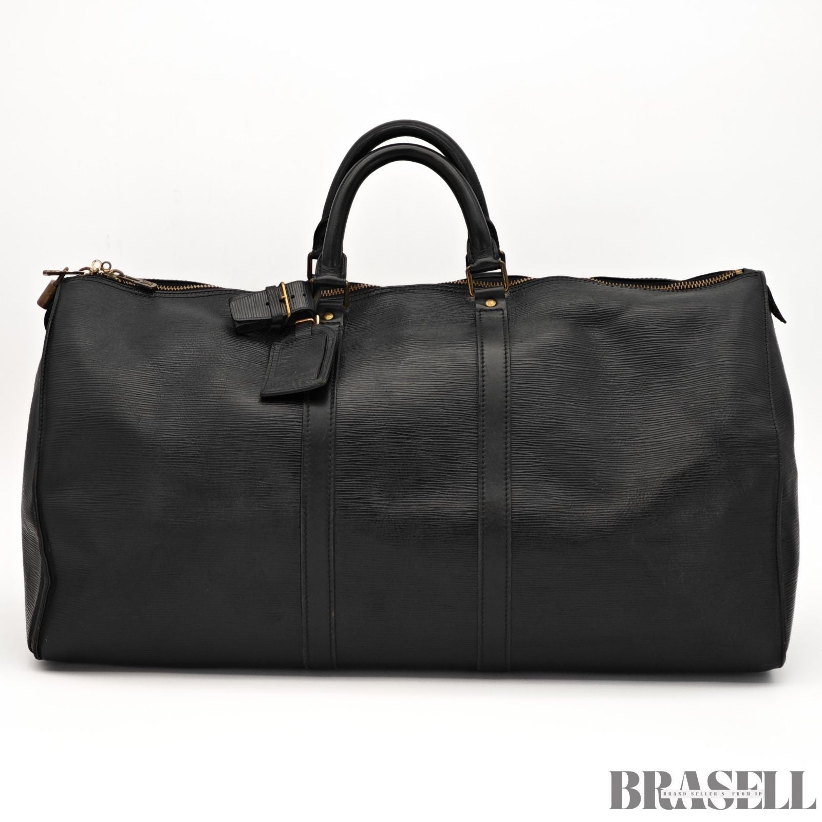 Louis Vuitton Epi Keepall 55 Boston Bag M59152 Black Large Travel Unisex