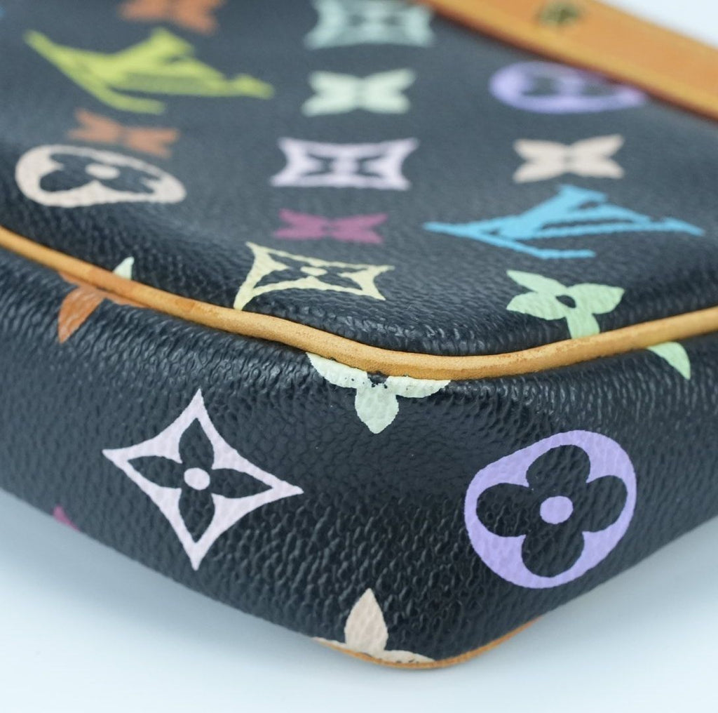 LOUIS VUITTON M92648 Multicolor Pochette Accessoires Noir Black Takashi Murakami
