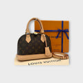 Louis Vuitton Alma BB M53152 Monogram 2Way Handbag Brown Beige Leather 【S】