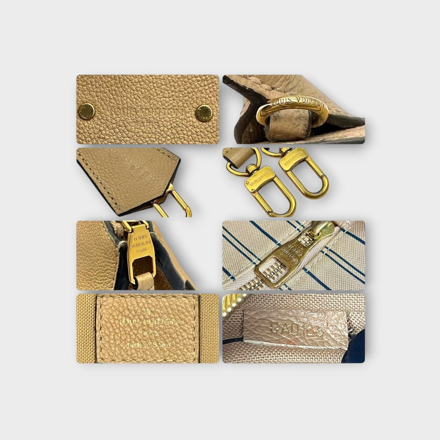 Louis Vuitton Pont-Neuf MM Monogram Empreinte Beige 2Way Handbag 【A】