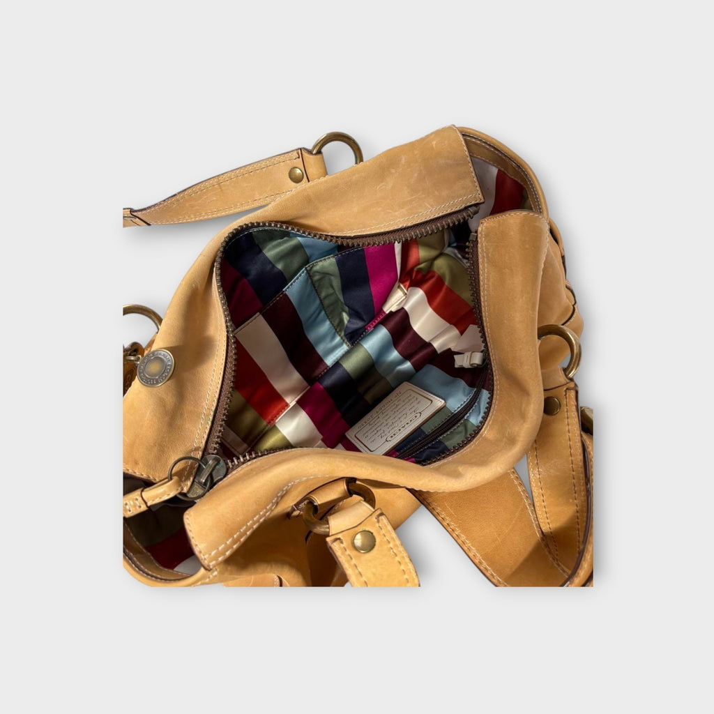 Coach Legacy 65th Turnlock Satchel Bag Handbag Brown Gold Hardware【B】