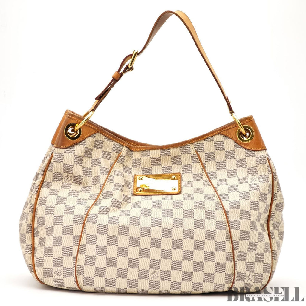 Louis Vuitton Galliera GM N55216 Damier Azur Canvas Tote Bag Handbag White