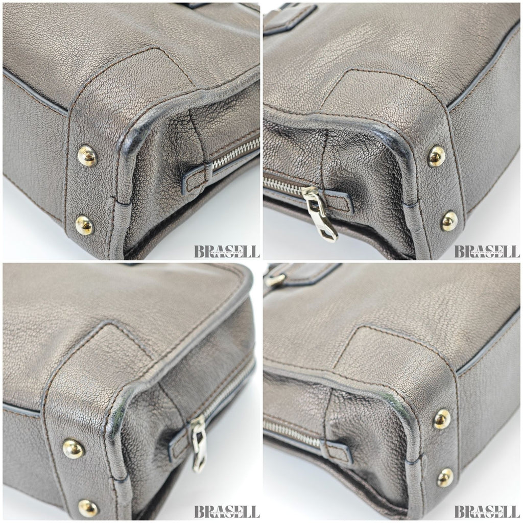 LOEWE Amazona 23 Bag Horizontal Handbag Gunmetal Women's and Men's