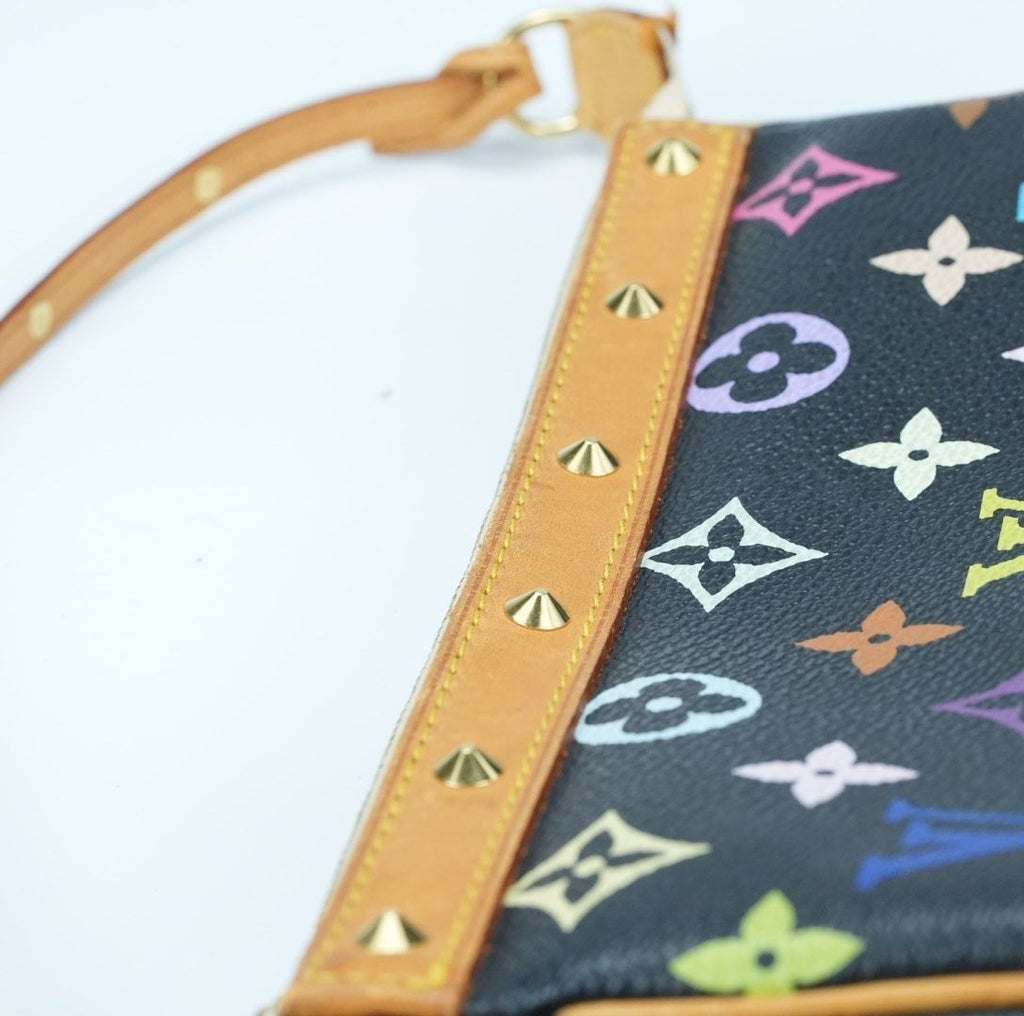 LOUIS VUITTON M92648 Multicolor Pochette Accessoires Noir Black Takashi Murakami