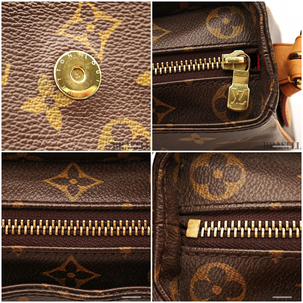 Louis Vuitton Vivacite MM M51164 Bag Handbag Monogram Brown With Box Dust Bag