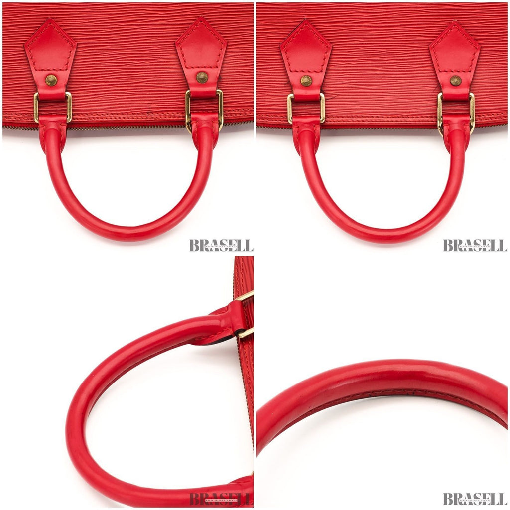 Louis Vuitton Epi Alma M52147 Castillian Red Handbag Tote Bag Leather Woman