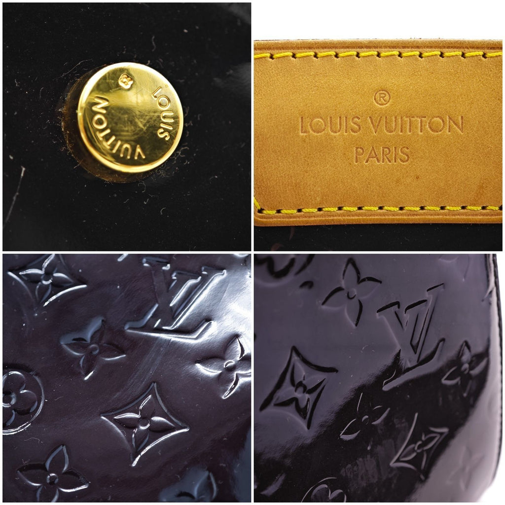 LOUIS VUITTON Blair MM M91690 Monogram Vernis Purple 2-Way Shoulder Handbag