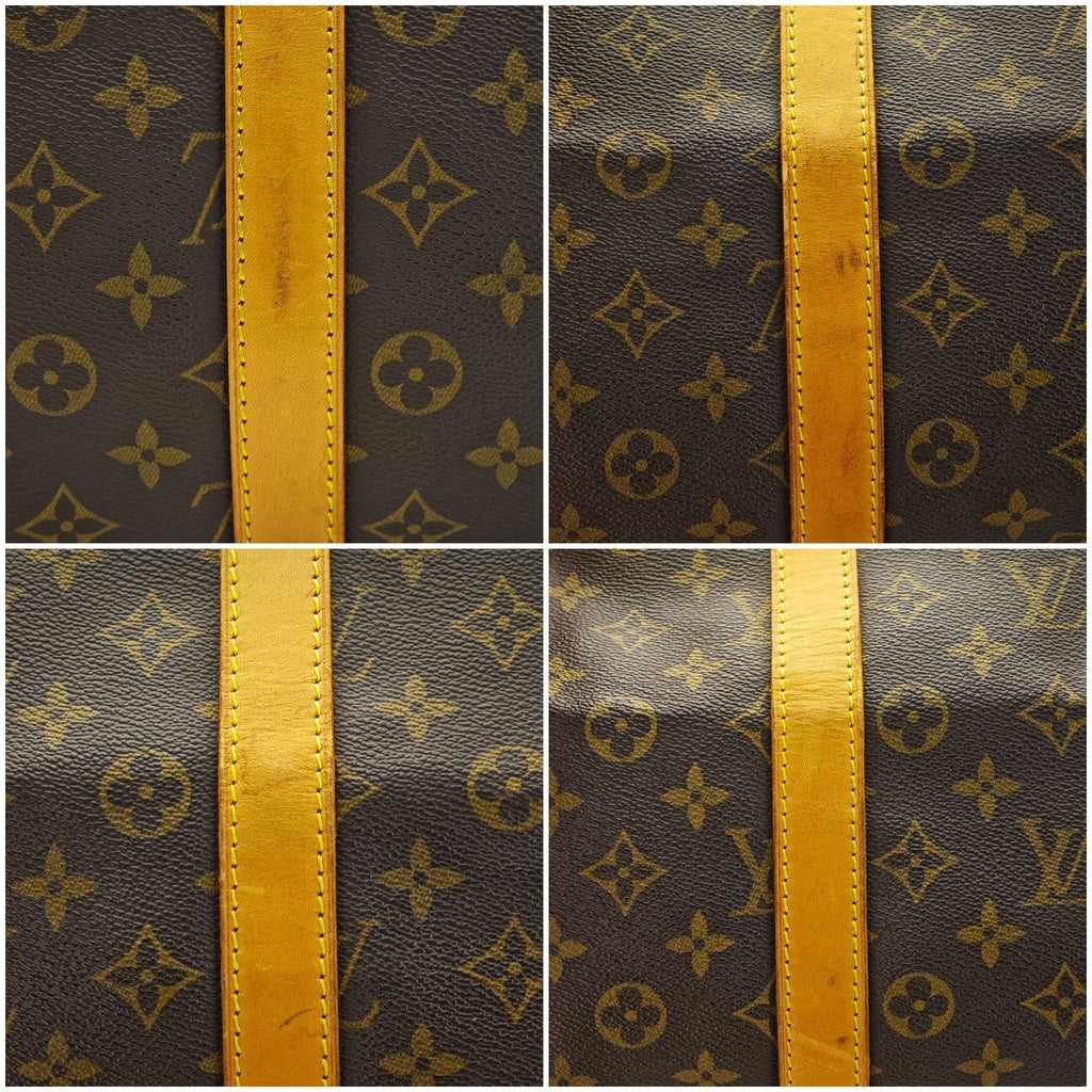 LOUIS VUITTON Keepall 55 M41424 Monogram Travel Boston Bag Brown Unisex