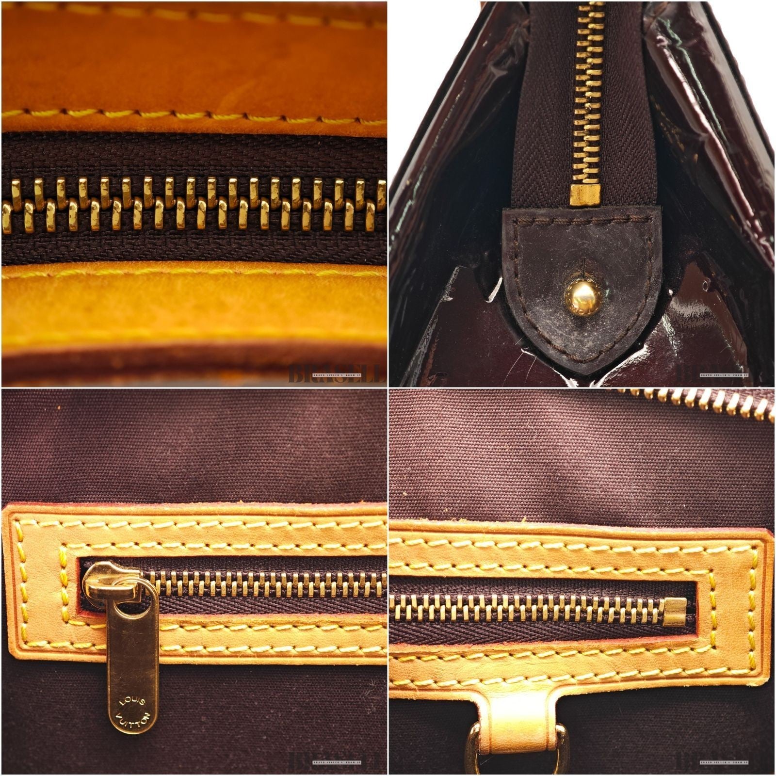 LOUIS VUITTON Monogram Vernis Blair MM Hand Bag 2way M91619 Auth Brown