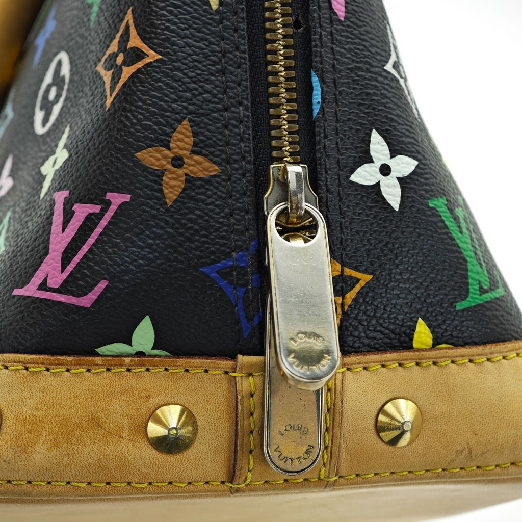 Louis Vuitton Monogram Multicolor Alma Handbag Noir M92646