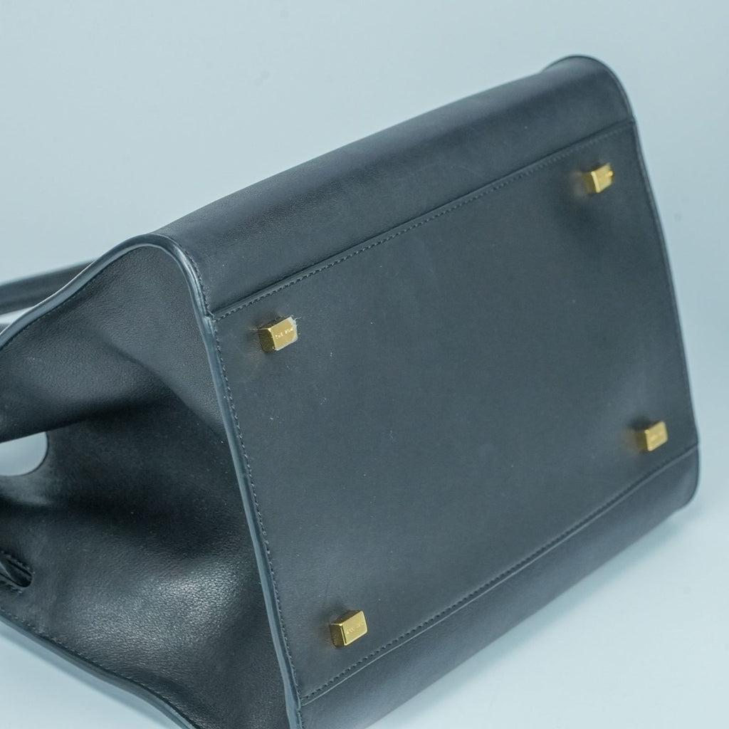 THE ROW Margaux 10 Saddle Leather 2-Way Handbag Shoulder Bag