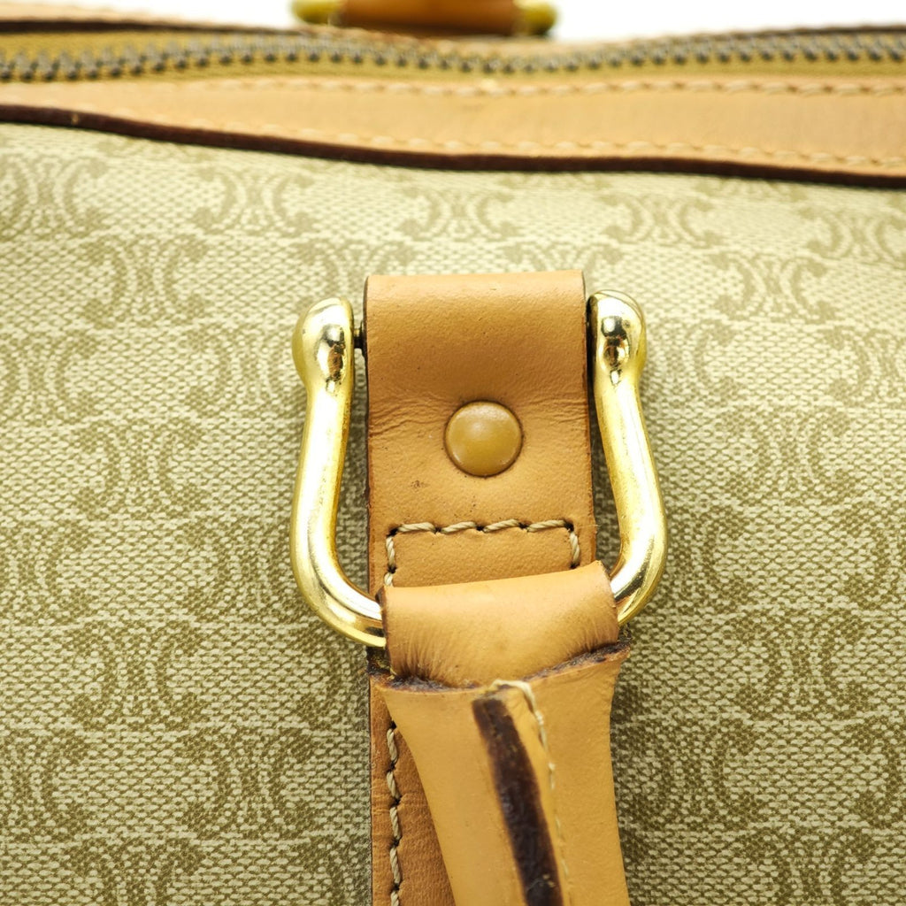 CELINE Macadam Mini Boston Bag Brown/Beige Women's