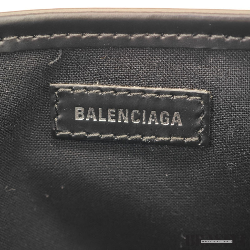 BALENCIAGA Navy Cabas XS 390346-1000 Handbag/Shoulder Bag 2-Way Black
