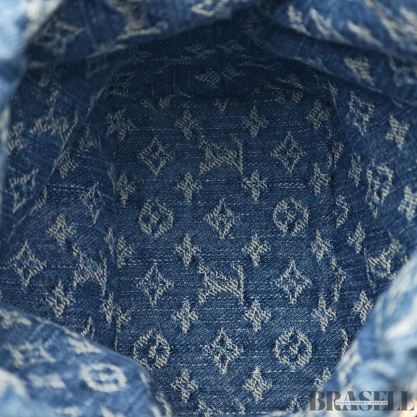 Louis Vuitton Nano Noe M83043 Monogram Denim Blue Cotton w/Dust Bag Strap
