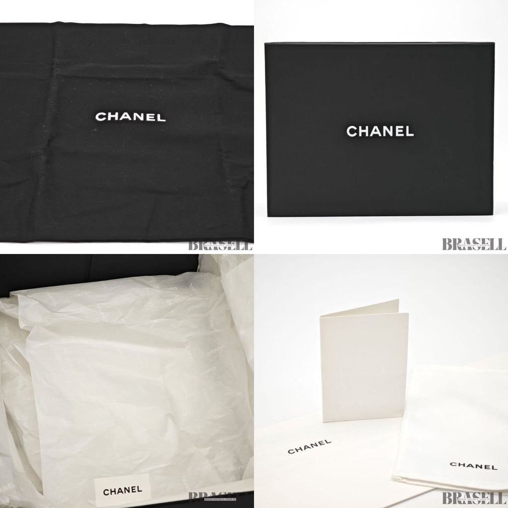 CHANEL Matelasse Coco Mark Lambskin Top Handle Flap Bag Chain Shoulder White