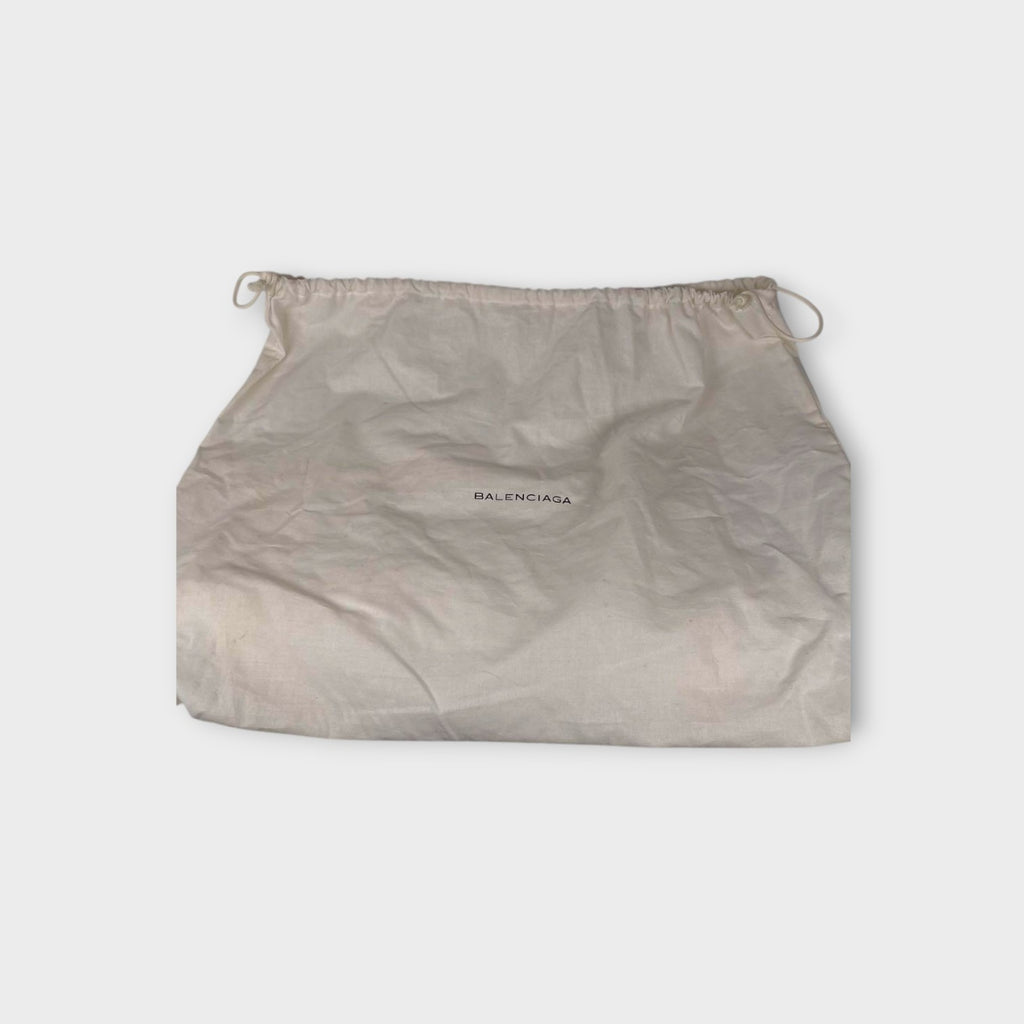 Balenciaga 2Way Handbag Shoulder Bag White Leather Zip 【B】