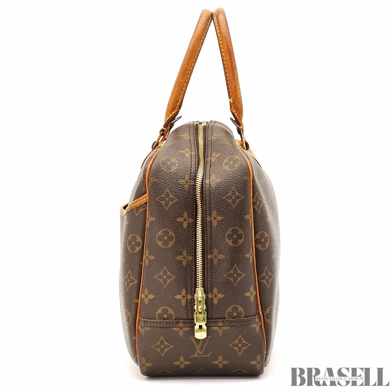 Louis Vuitton Monogram Deauville Handbag M47270 Bag Large Capacity Brown Unisex