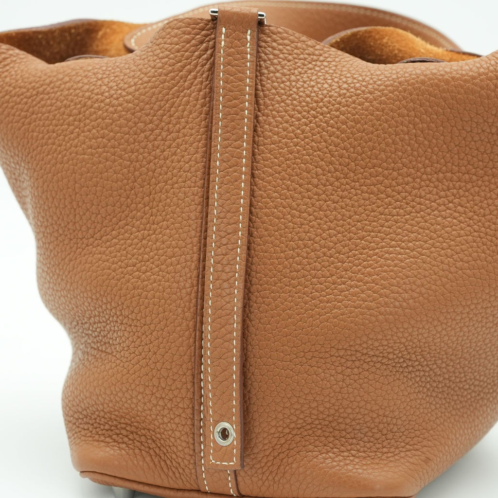 HERMES Picotin Lock PM 18 Gold Taurillon Clemence Leather Bag