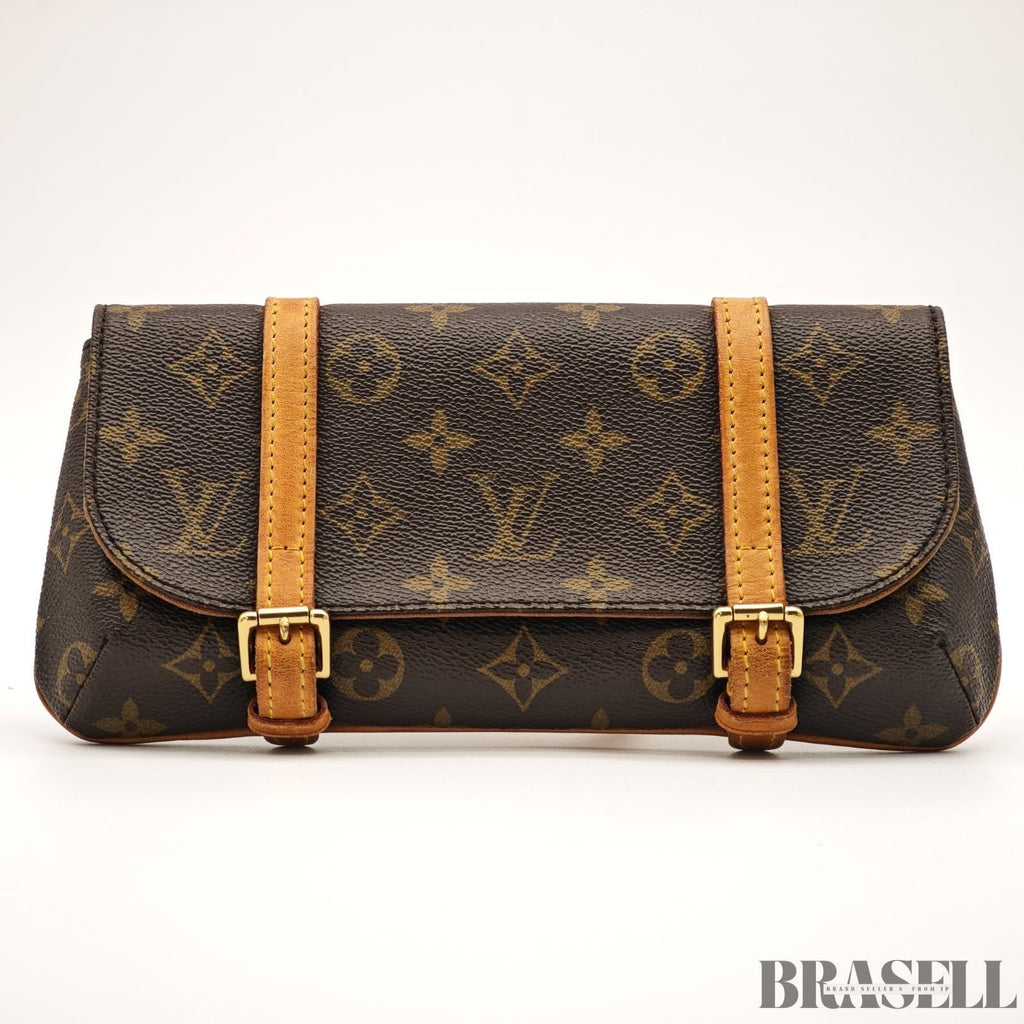 Borsa a tracolla Louis Vuitton Marelle M51159 Monogram marrone marsupio in...