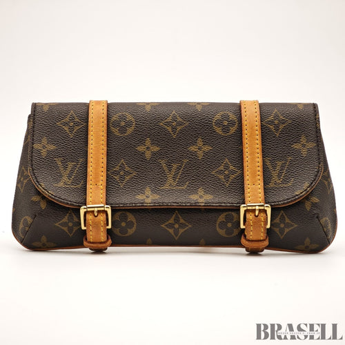 Borsa a tracolla Louis Vuitton Marelle M51159 Monogram marrone marsupio in...
