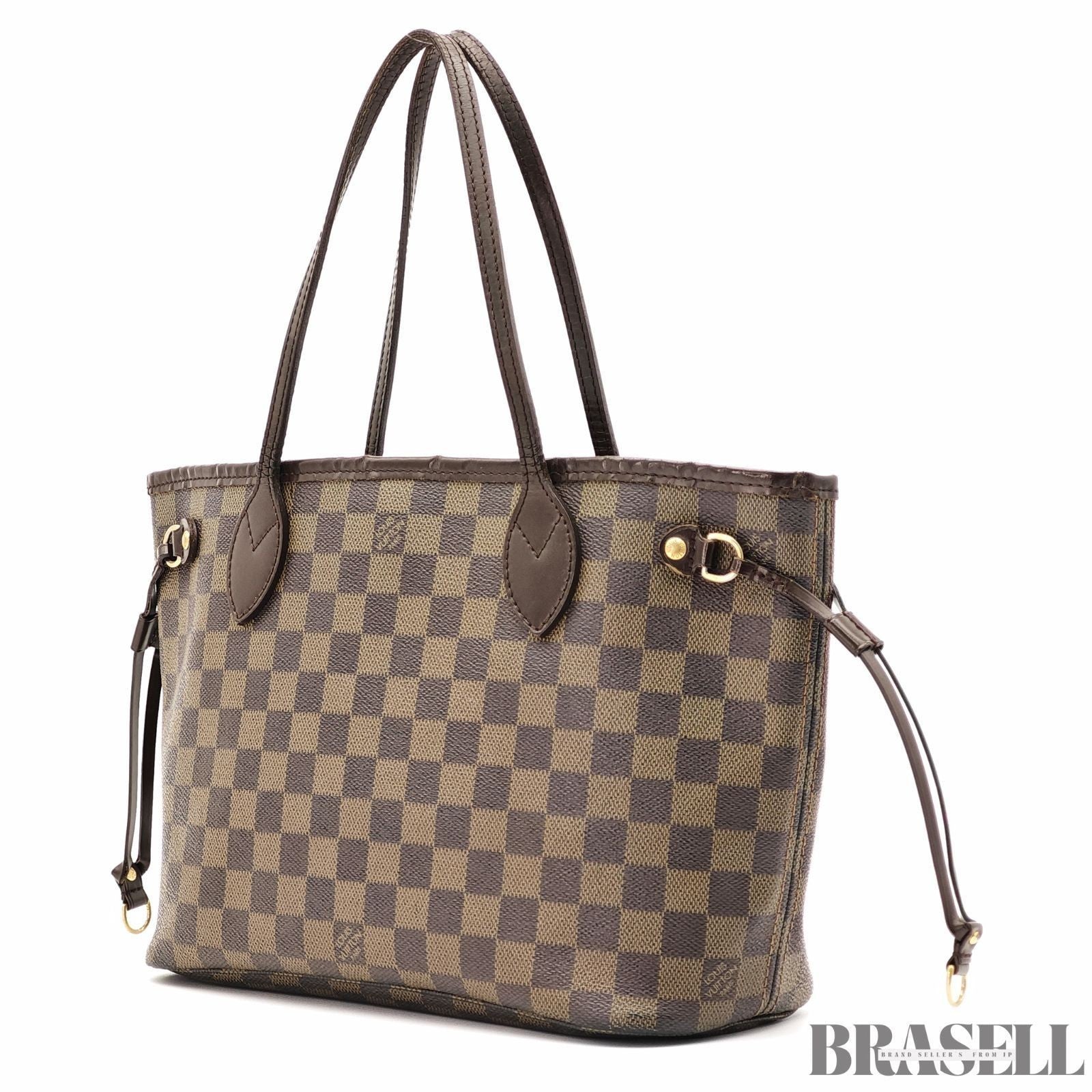 LOUIS VUITTON Neverfull PM N51109 Tote Bag Damier Ebene Dark Brown Women's