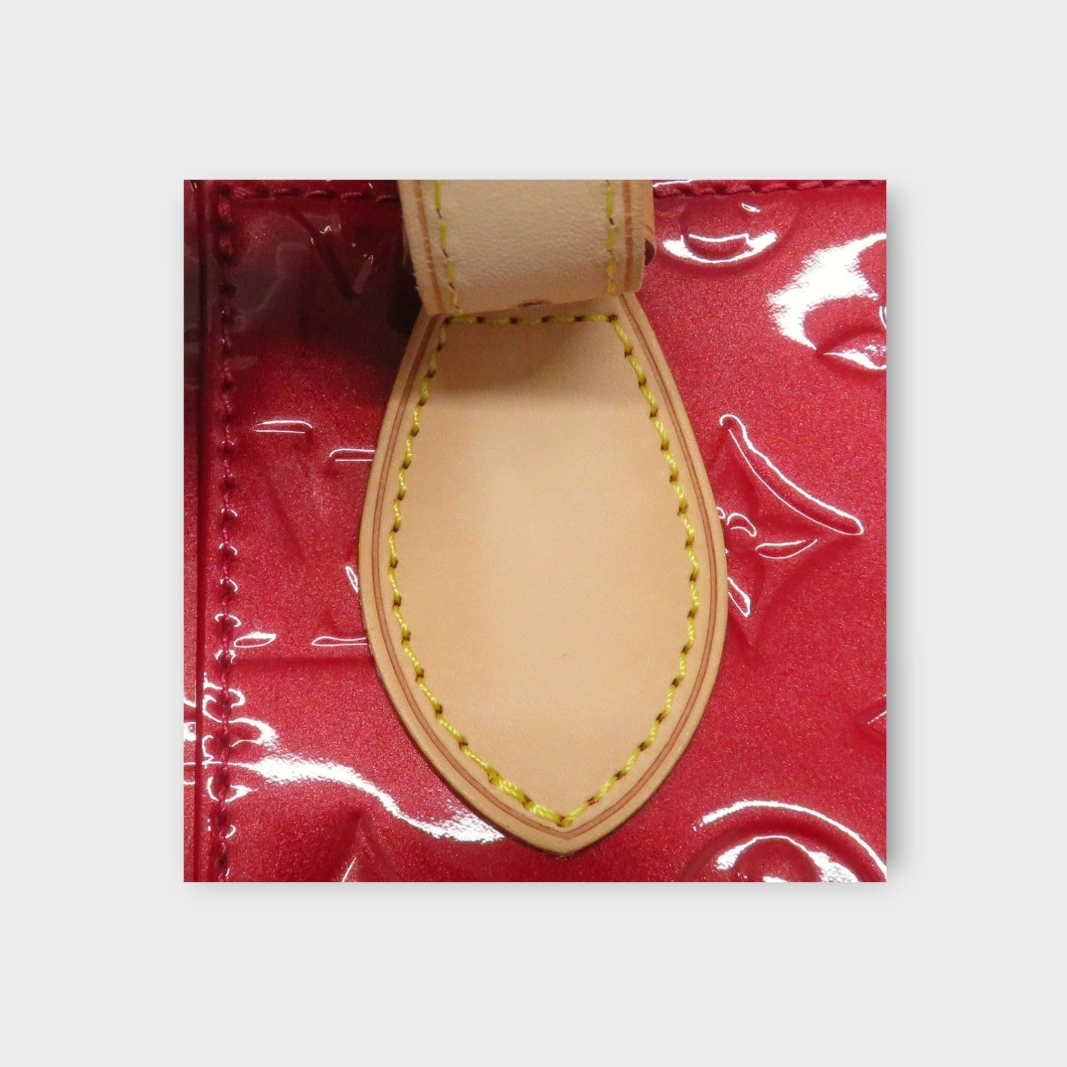 Louis Vuitton Rosewood Avenue Handbag Patent Monogram Vernis M93507 Red【A】