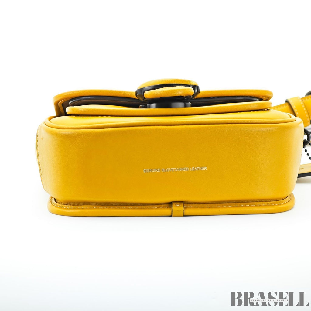 COACH Tabby Messenger Bag Shoulder Bag Flap Compact Yellow Women's