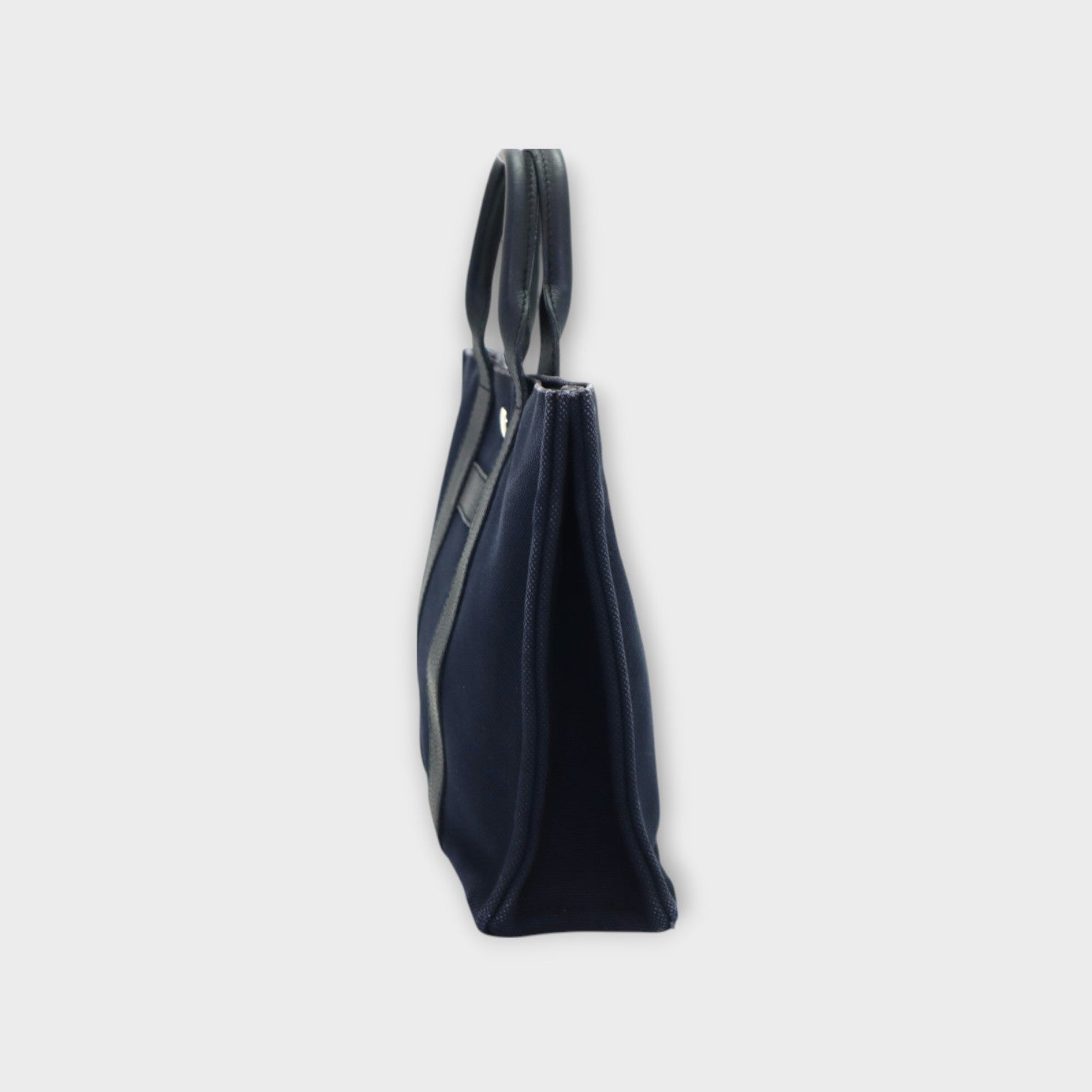 Hermès Handbag Sac Arné PM Canvas Leather Navy【A】
