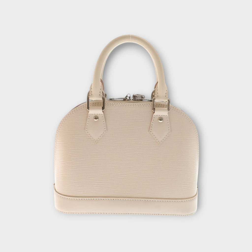 LOUIS VUITTON Epi Alma BB 2Way Leather Shoulder Bag White M58706