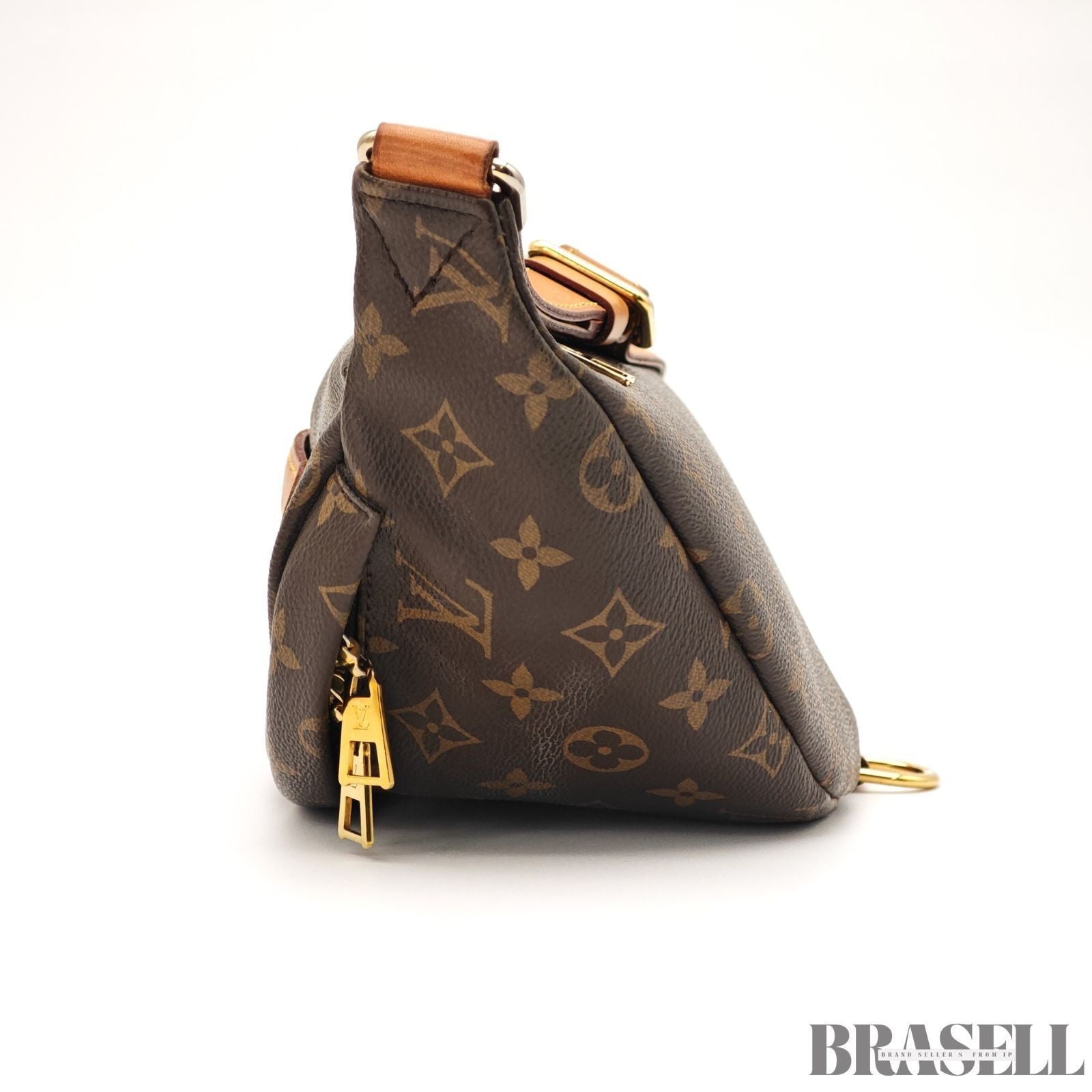 LOUIS VUITTON Monogram Bum Bag Canvas M43644 Brown Crossbody Bag Auth