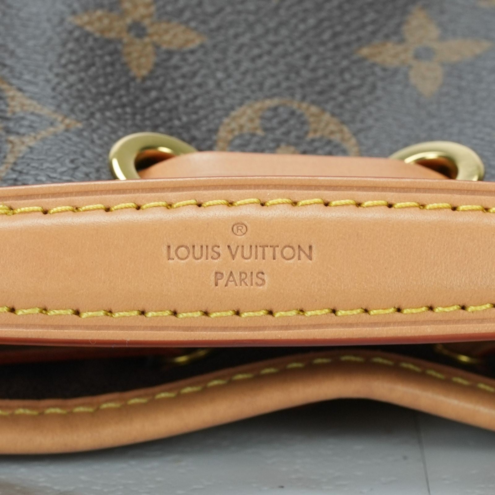 LOUIS VUITTON Nano Noe Monogram M81266 Handbag/Shoulder Bag/Bucket Bag Brown