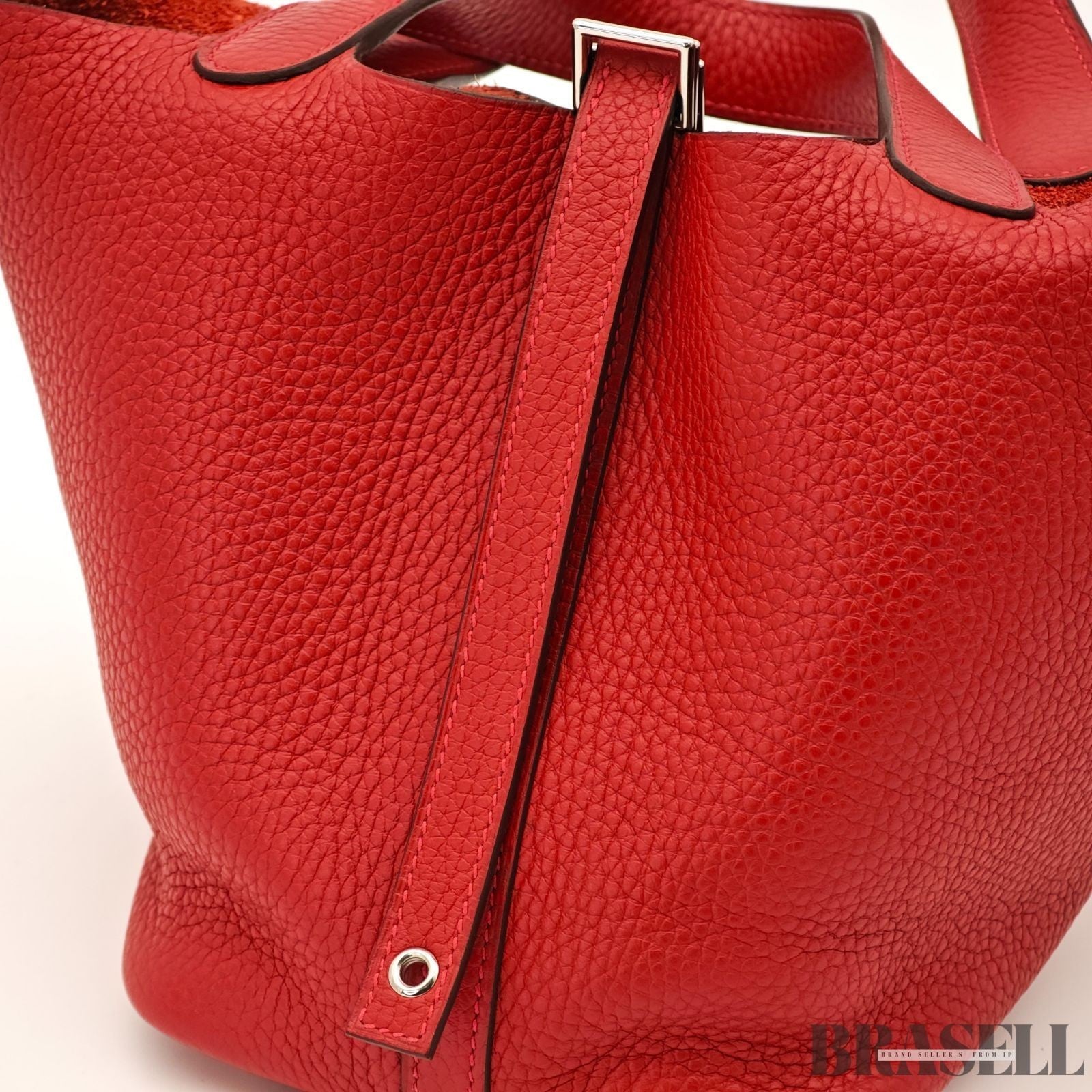 Hermes Picotin Lock PM Rouge De Coeur Bucket Bag With Box Dust Bag Padlock Key