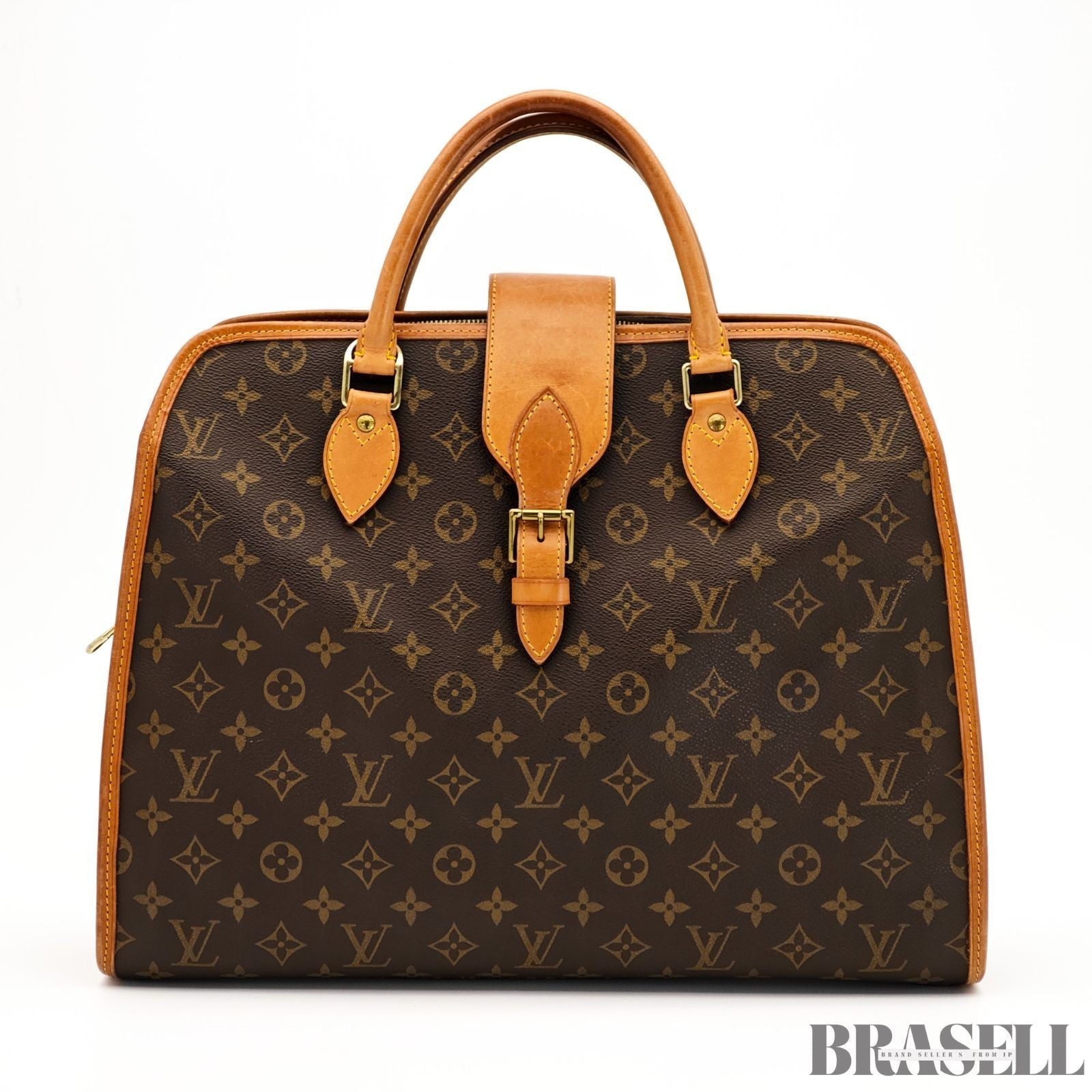 Louis Vuitton Monogram Rivoli M53380 Business Bag Handbag Brown Canvas Unisex