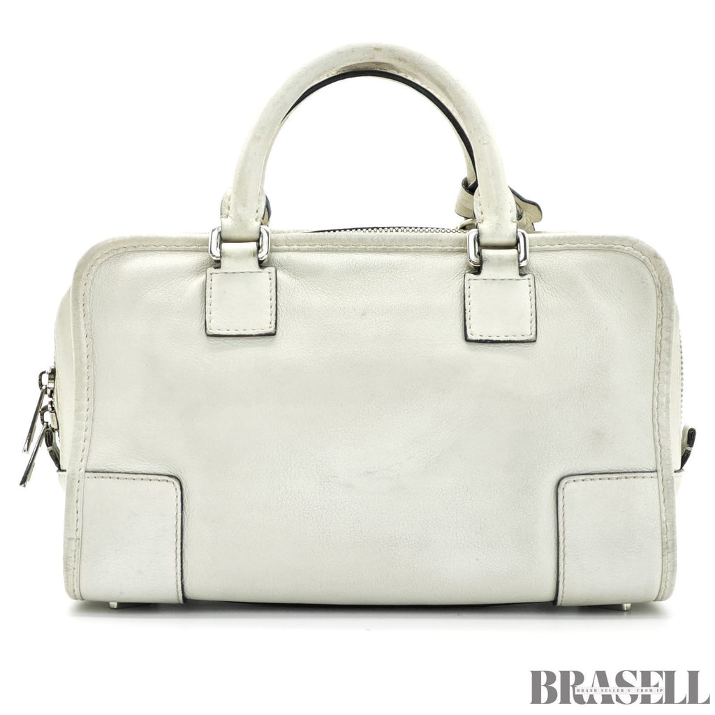 Loewe Amazona 23 A039N07X02 Handbag Shoulder Bag 2Way Pearl Gray Leather