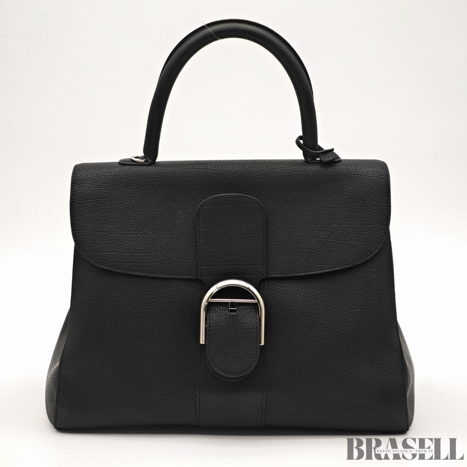 Delvaux Brillant MM Handbag Shoulder Bag 2-Way Black Women’s With Dust Bag