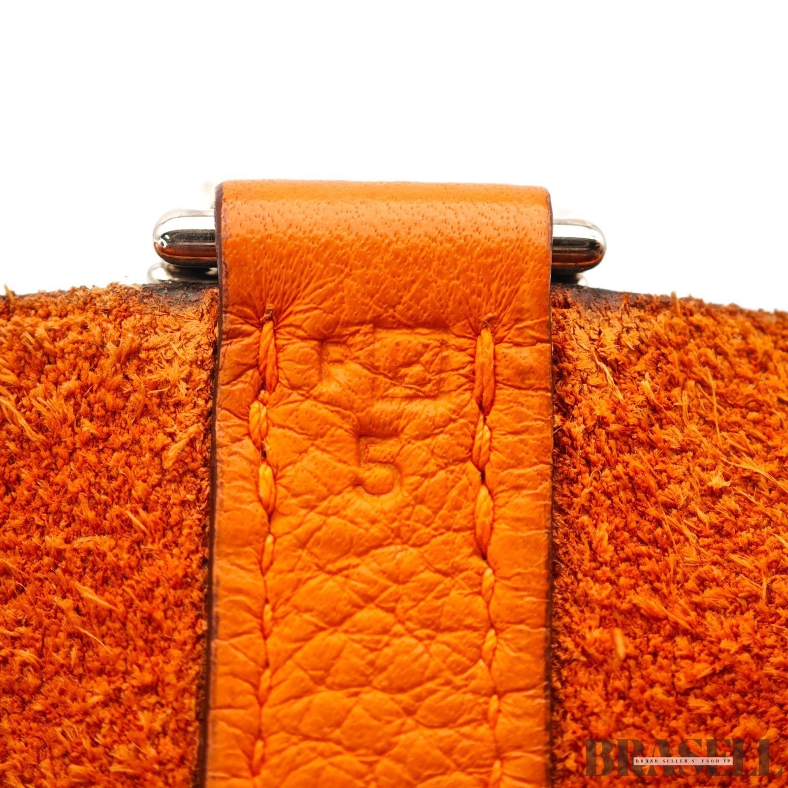 HERMES Picotin Lock MM Tote Bucket Bag Handbag Leather Orange Taurillon Clemence