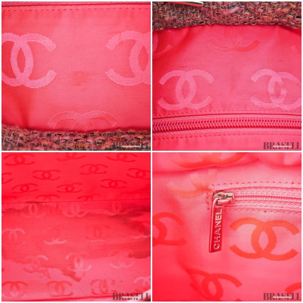 Chanel Cambon Line Tweed Multicolor Plata Bolso de Mano Nº 9 A25170 Mujer