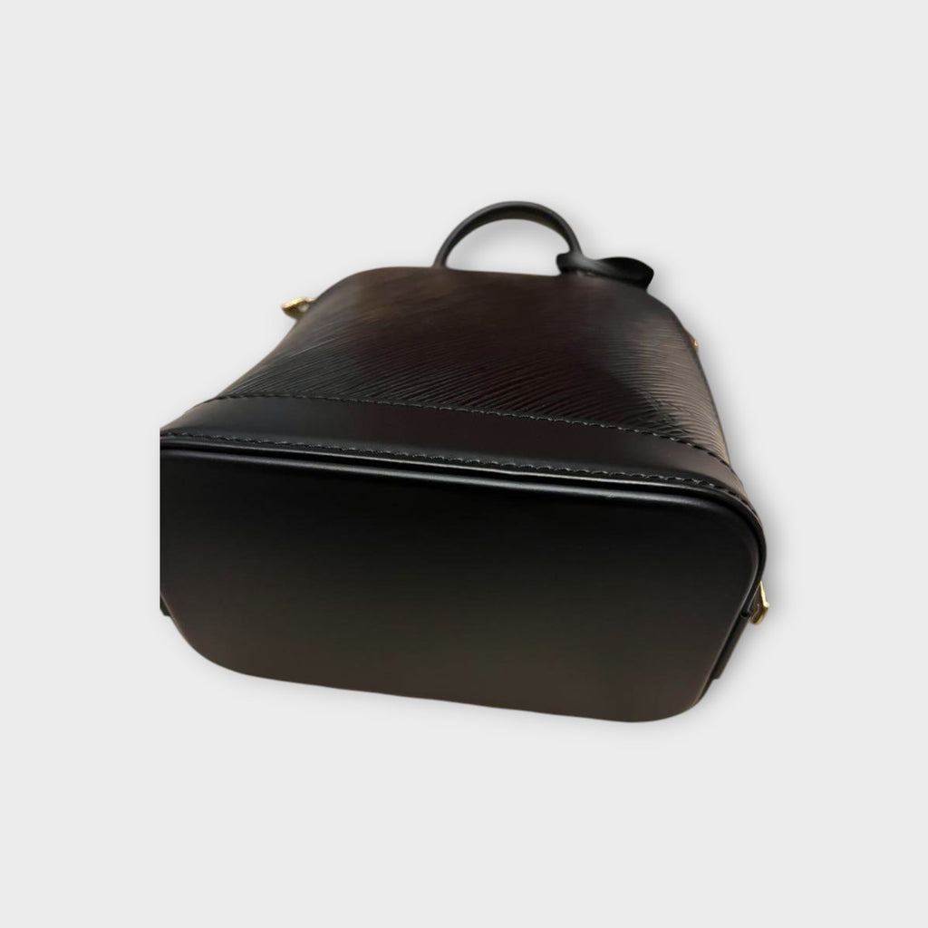 Louis Vuitton Alma Backpack Handbag Leather Black M25103