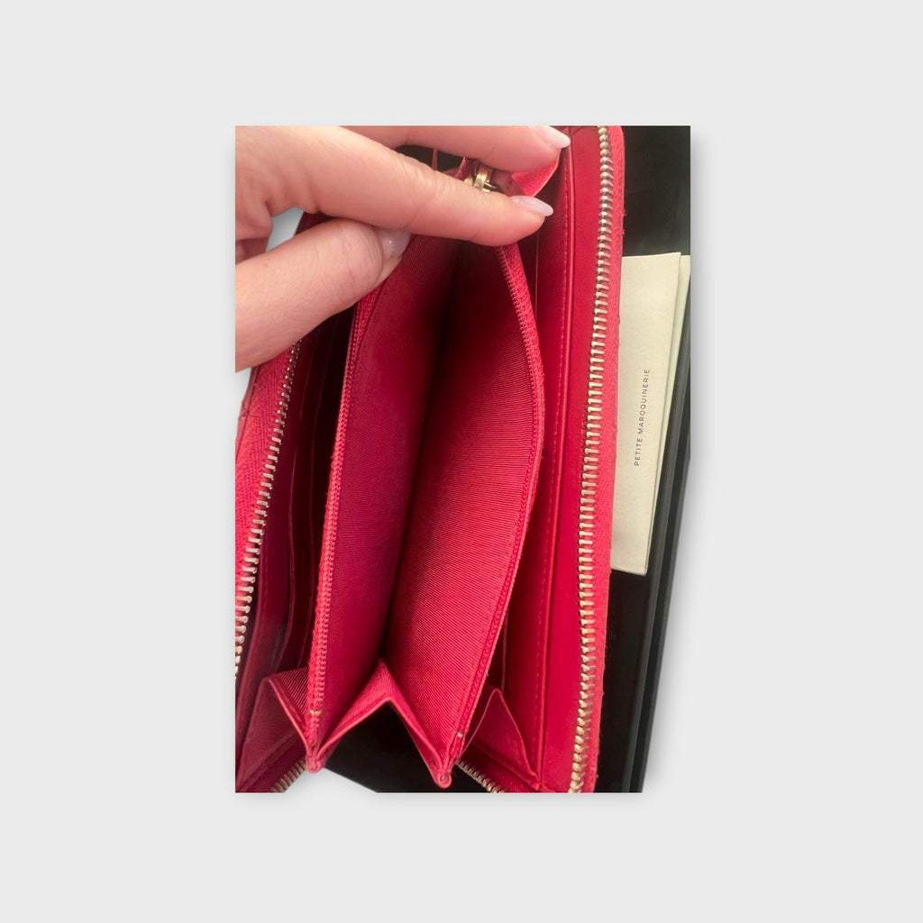 Chanel Matelassé L-Gusset Zip Around Wallet