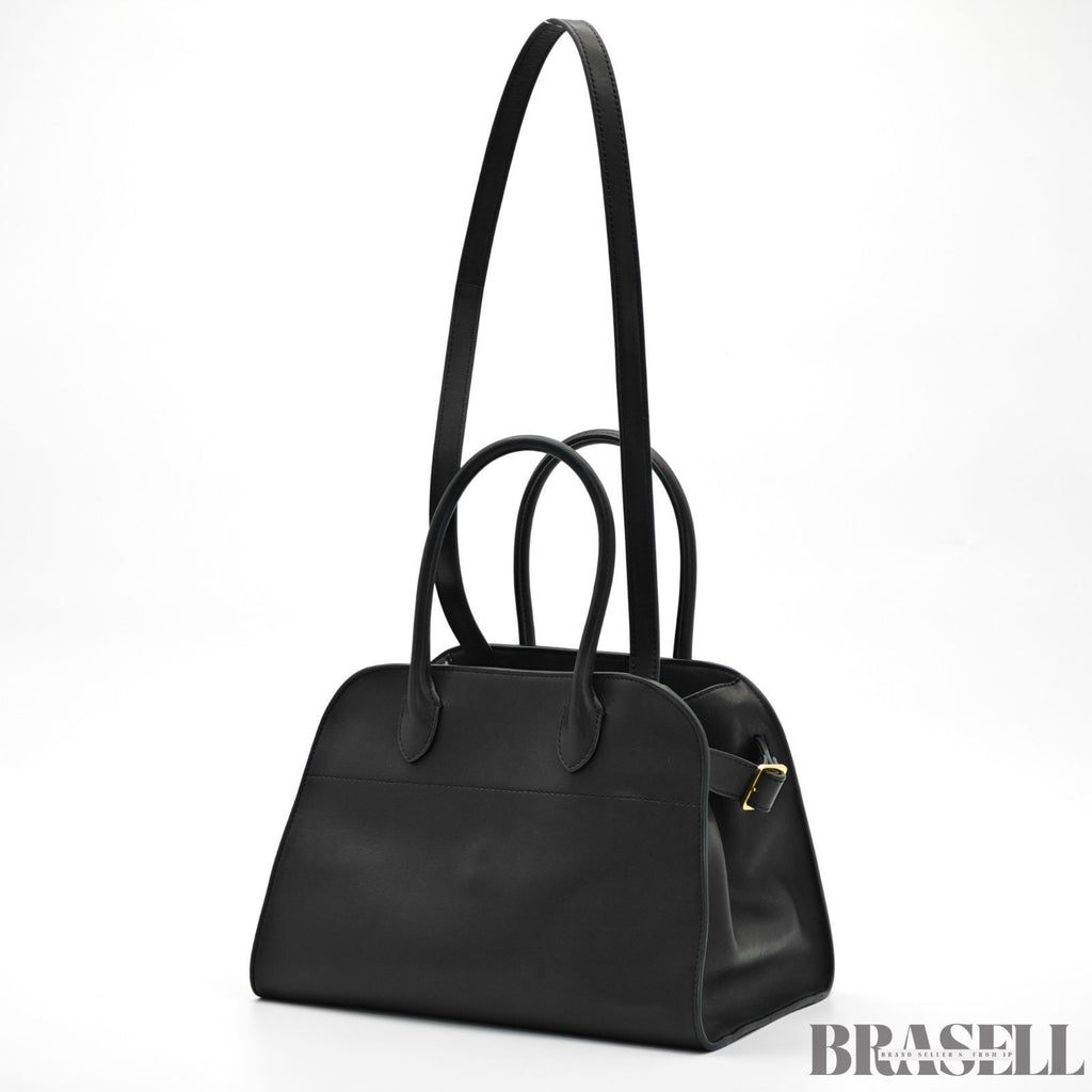 The Row Margaux 10 Bag Handbag Black Leather Woman w/ Shoulder Strap