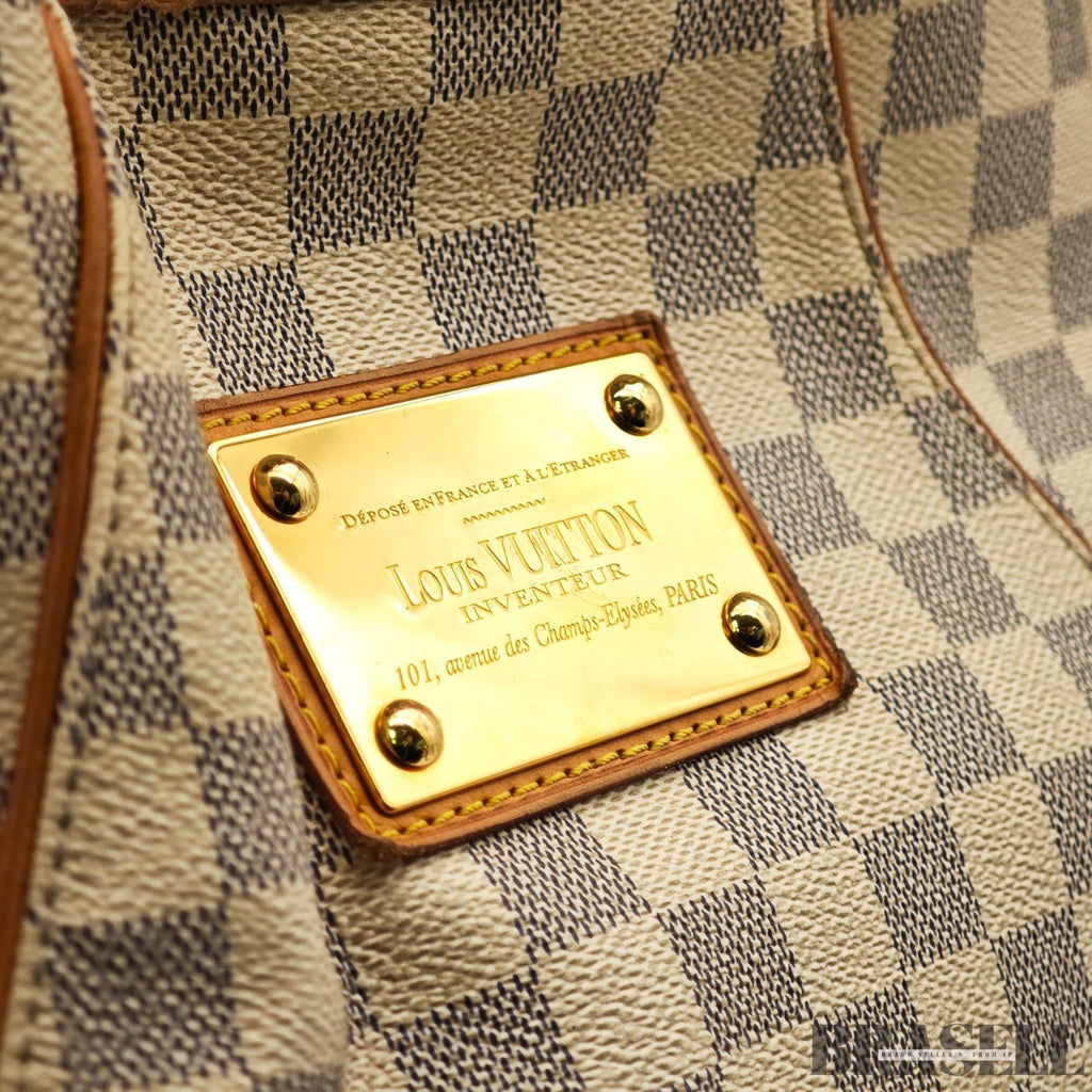 Louis Vuitton Galliera GM N55216 Damier Azur Canvas Tote Bag Handbag White