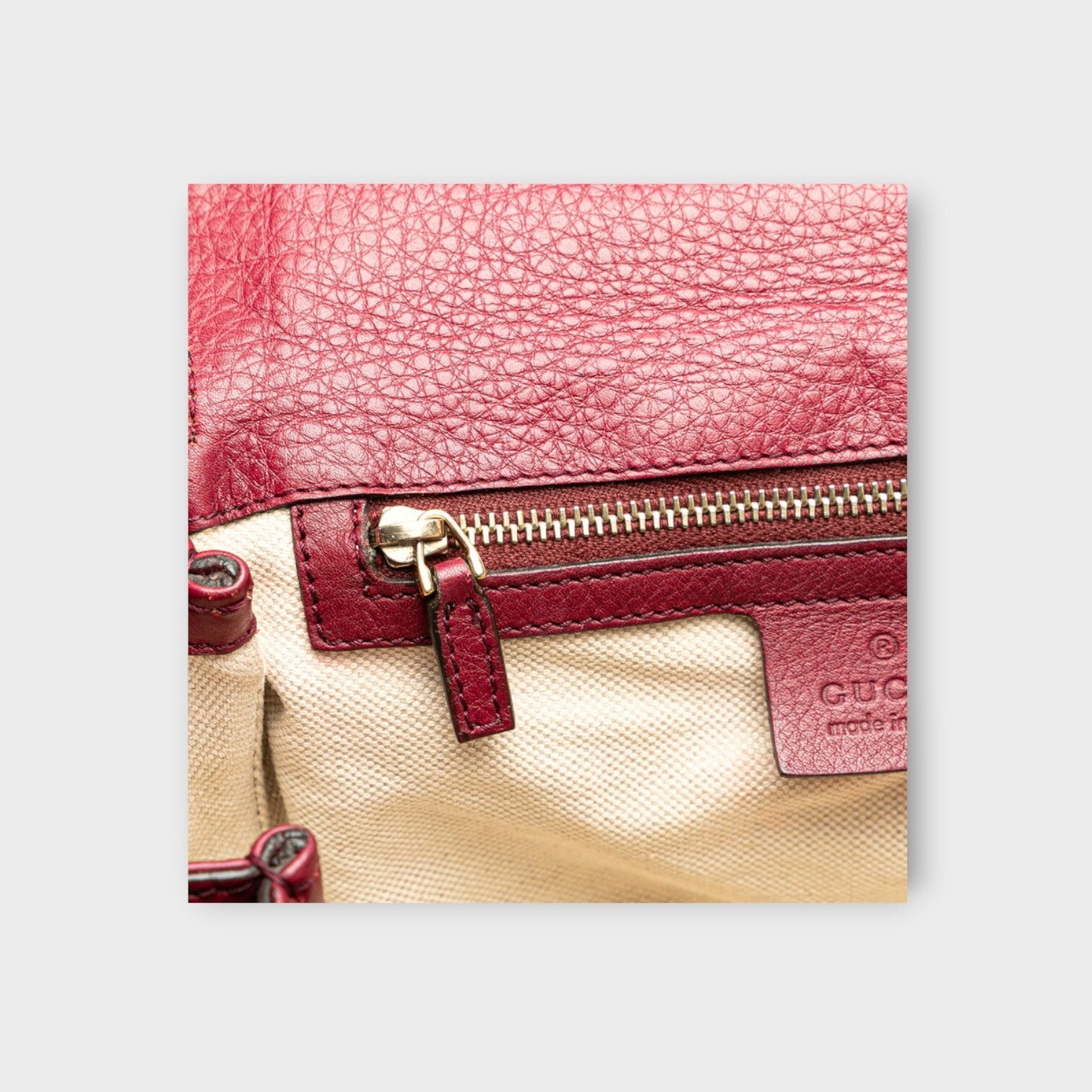 GUCCI New Bamboo Handbag Shoulder Bag 2WAY 256805 Bordeaux Leather【B】